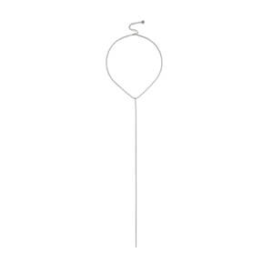 Mint Velvet Silver Tone Crystal Lariat Drop Necklace